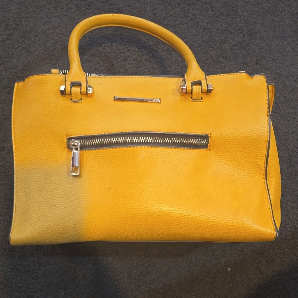 Aldo handbag, yellow, includes wallet
